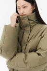 LILY Hungarian Goose Down Warm Stand Collar Short Down Jacket | LILY ASIA