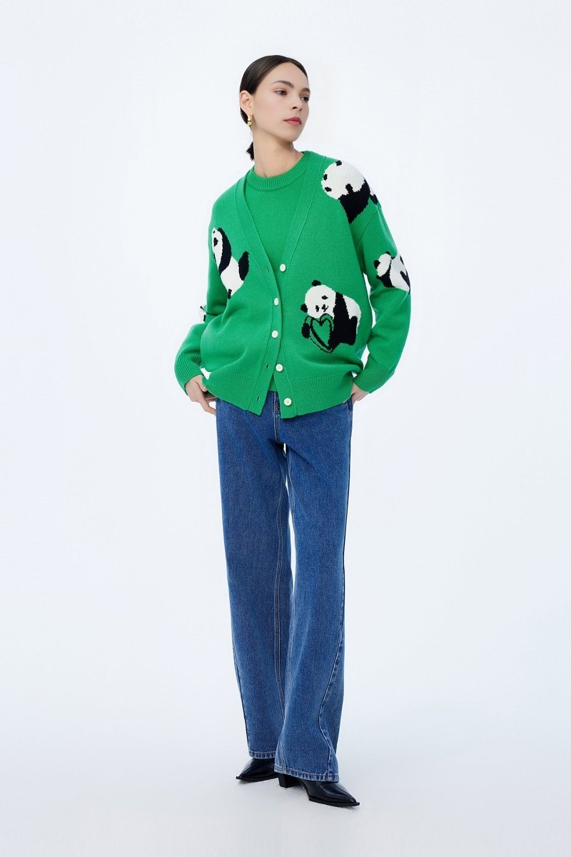 LILY Panda Embroidered Knit Sweater | LILY ASIA