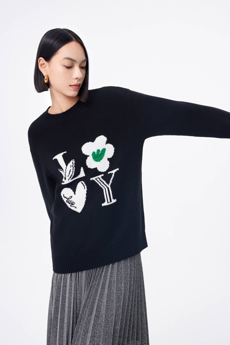 LILY Playful Embossed Knit Sweater | LILY ASIA