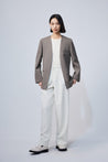 LILY Sheep Wool Fashionable Collarless Casual Suit | LILY ASIA