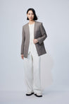 LILY Sheep Wool Fashionable Collarless Casual Suit | LILY ASIA