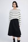 LILY Striped One-Shoulder Knit Sweater | LILY ASIA