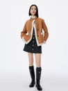LILY Unique Double-Breasted Stand Collar Coat | LILY ASIA