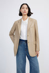 LILY Vintage Casual PU Leather Blazer | LILY ASIA