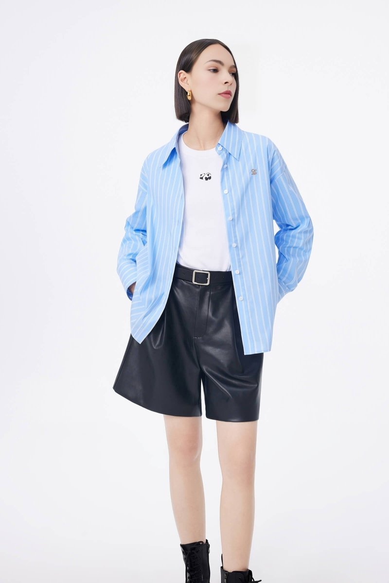 LILY Vintage Draped Striped Shirt | LILY ASIA