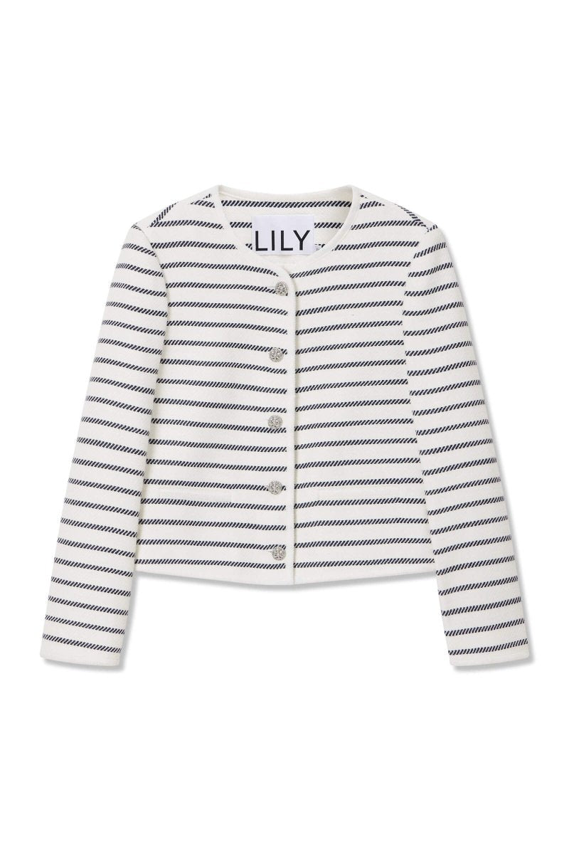 LILY Vintage Striped Tweed Jacket | LILY ASIA
