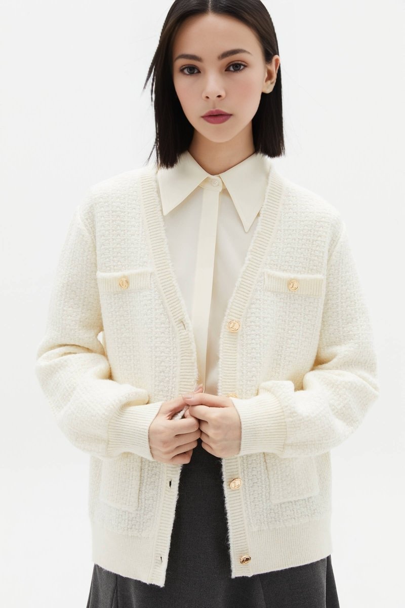 LILY Wool Blend Knit Cardigan | LILY ASIA