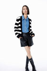 LILY Wool-Blend Striped Knit Cardigan | LILY ASIA