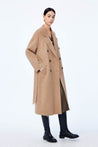 LILY Wool Camel-Colored Double-Breasted Coat | LILY ASIA