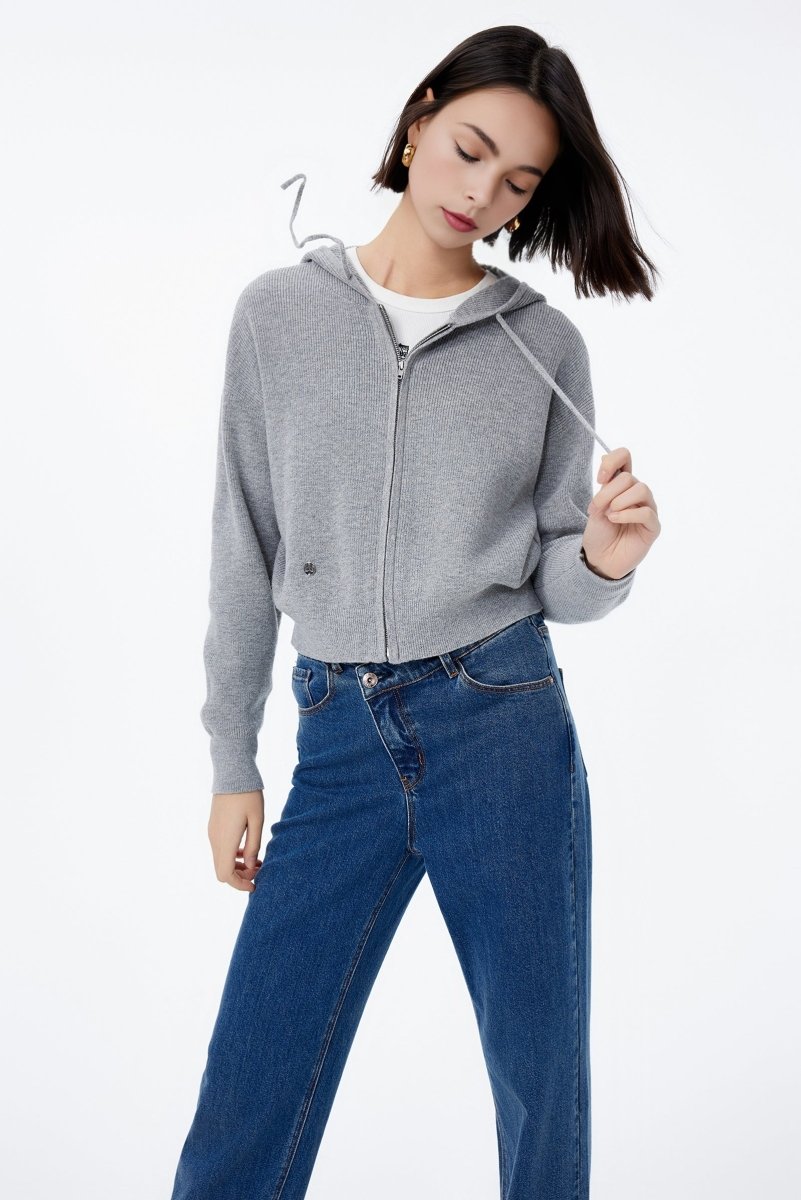 LILY Wool Hooded Knit Cardigan | LILY ASIA