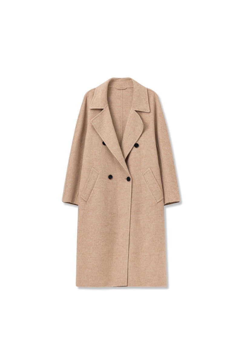 Lily Zero-Pressure Cotton Wool Double-Breasted Coat | LILY ASIA