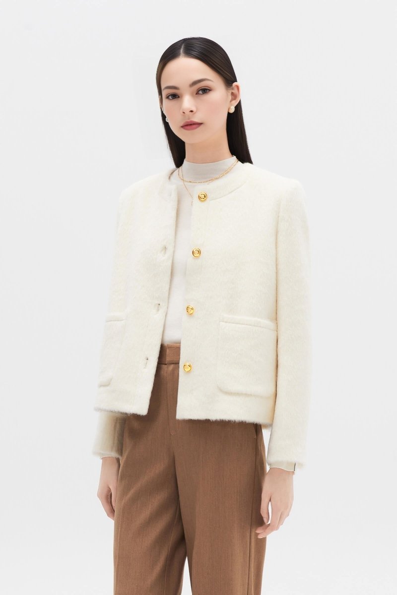 Loose Camel Wool Coat | LILY ASIA