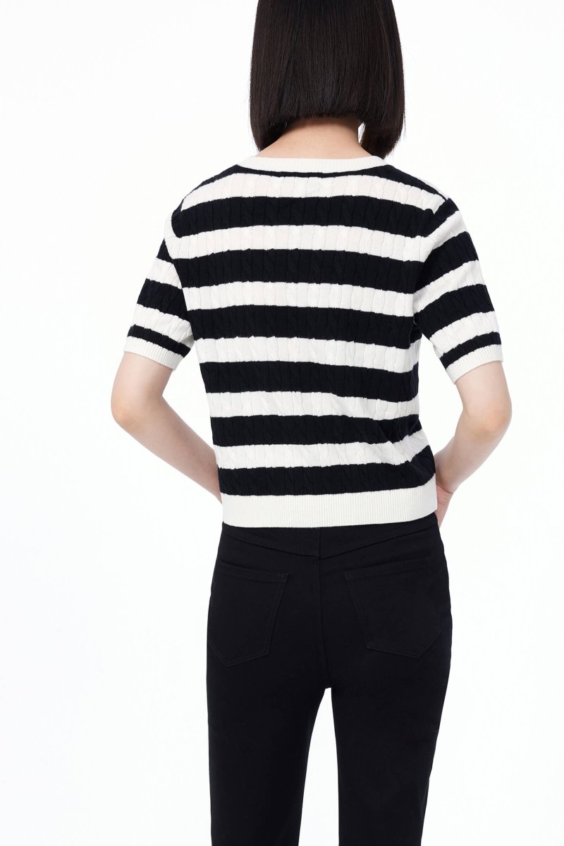 Patchwork Knit Sweater | LILY ASIA