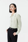 Refreshing Solid Acetic Acid Shirt | LILY ASIA