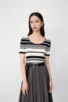 Retro Striped Wool Knit Sweater | LILY ASIA