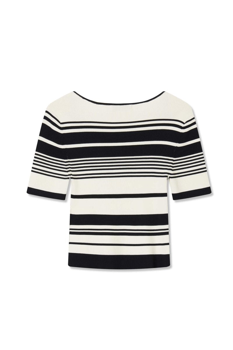 Retro Striped Wool Knit Sweater | LILY ASIA