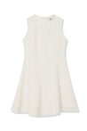 Romantic Ruffled Hem Dress in Off-White | LILY ASIA