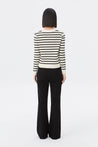 Striped V-Neck Knit Cardigan | LILY ASIA