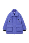 Stylish Cinched-Waist Double-Collar Puffer Jacket | LILY ASIA