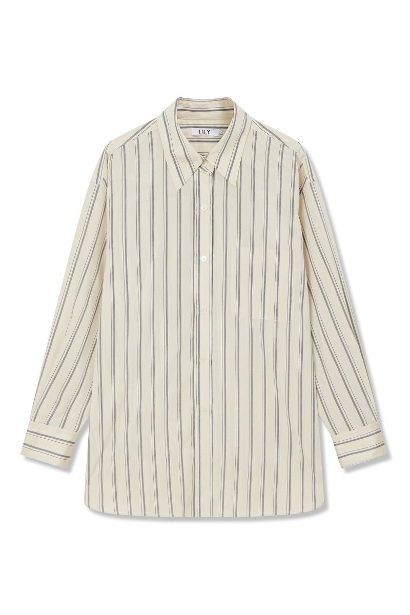 Two-Way Striped Shirt | LILY ASIA