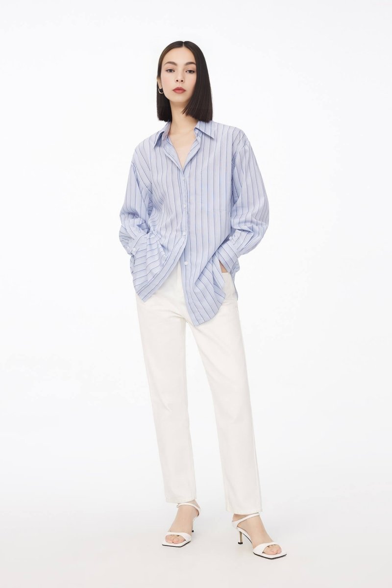 Two-Way Striped Shirt | LILY ASIA