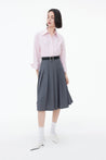 Ultra-Soft Eggshell PU Half Skirt | LILY ASIA