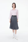 Ultra-Soft Eggshell PU Half Skirt | LILY ASIA