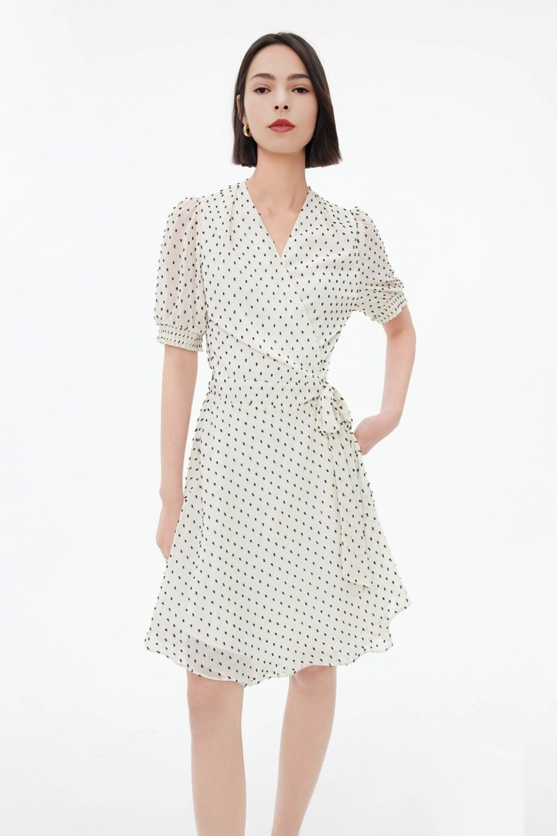 Vintage Polka Dot Midi Dress | LILY ASIA