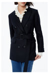 Vintage Wool Suit Jacket With Slimming Belt | LILY ASIA