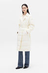 Warm Goose Down Jacket With Waist Belt | LILY ASIA
