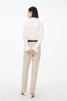 White Flared Sleeve Pleated Shirt | LILY ASIA