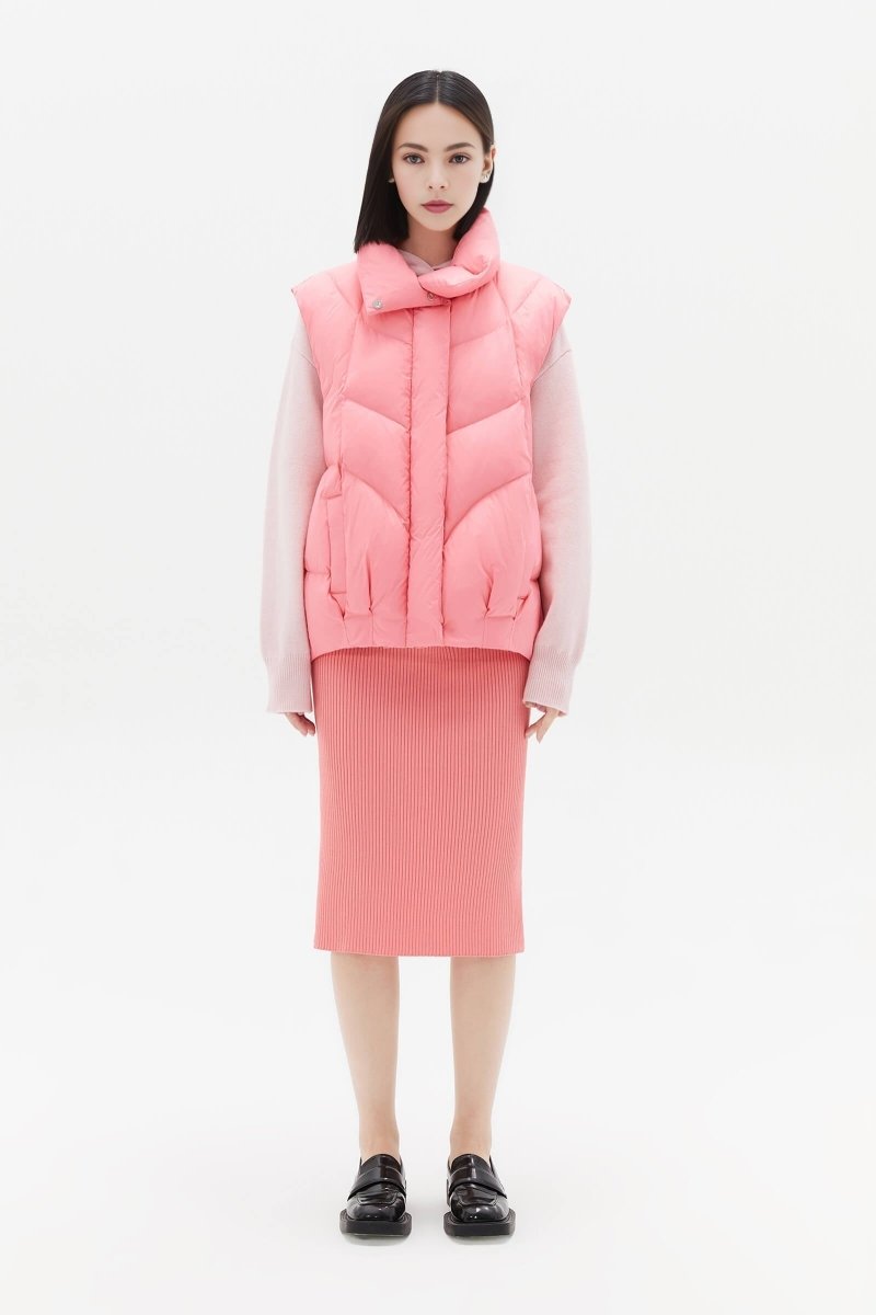 Windproof High-Neck Oversized Down Jacket | LILY ASIA