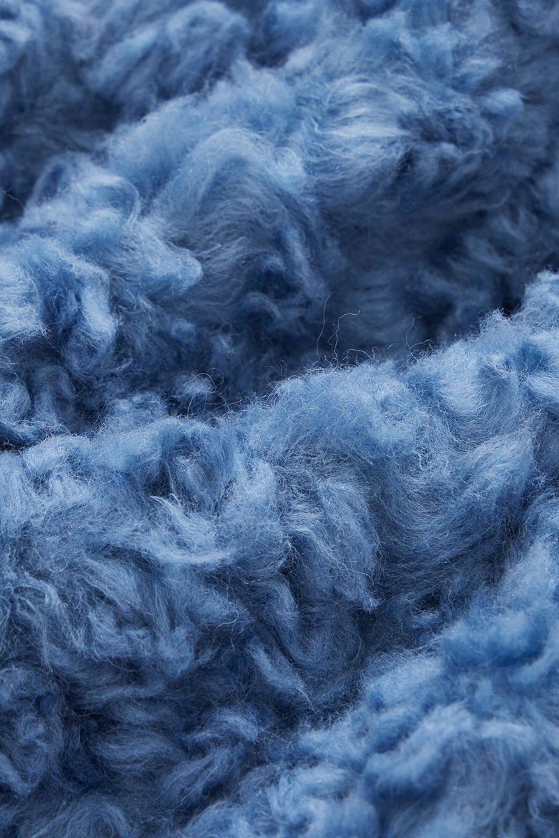 Wool Turtleneck Fur Coat | LILY ASIA