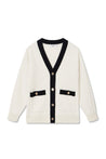 Wool V-Neck Knit Cardigan | LILY ASIA