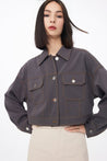 Workwear Style Loose Short Blouse | LILY ASIA